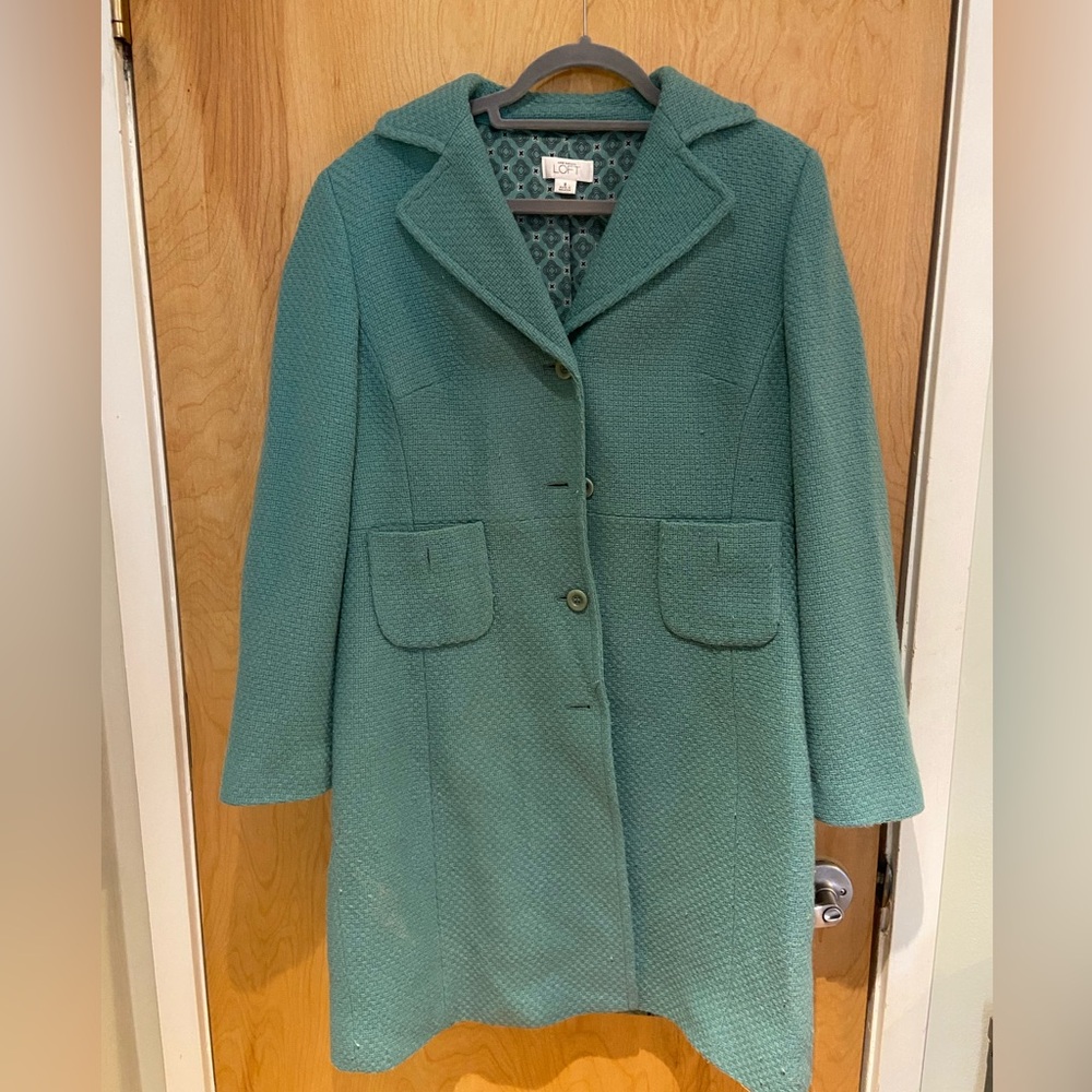 Ann Taylor Teal Pea Coat
